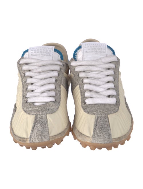 Maison Margiela Leather Colorblock Pattern Sneakers