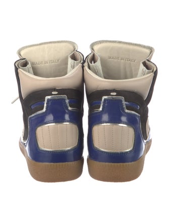 Maison Margiela Leather Colorblock Pattern Sneakers