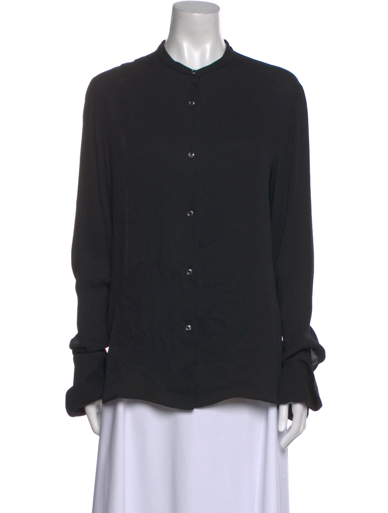 Maison Margiela 2011 Mock Neck Button-Up Top