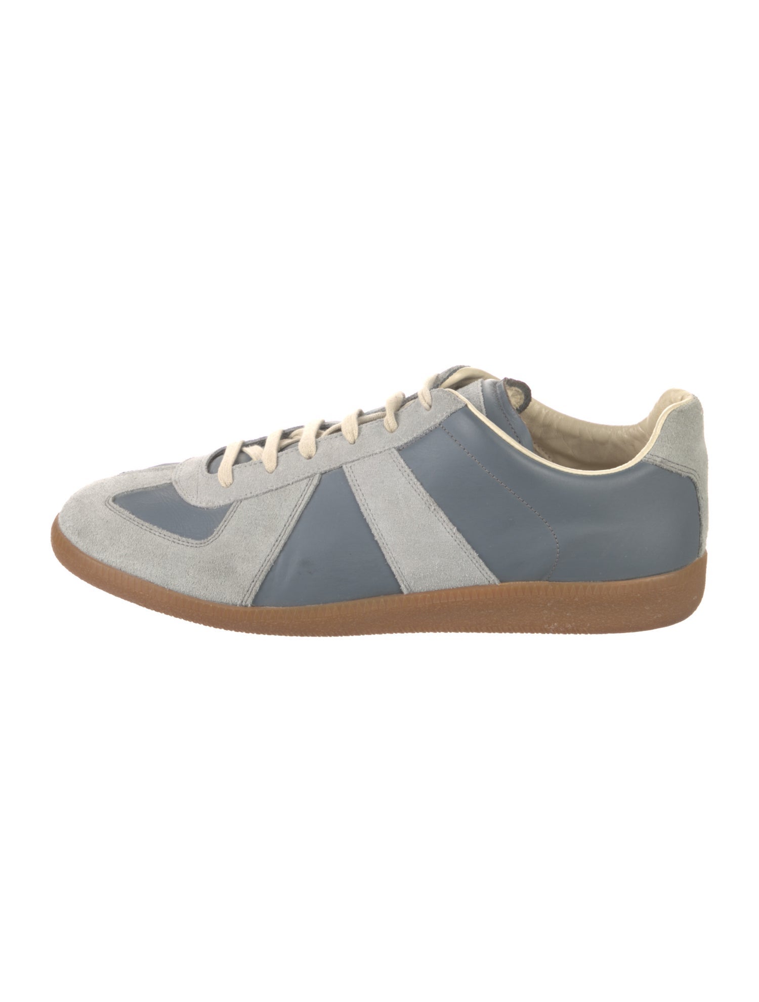 Maison Margiela Suede Colorblock Pattern Sneakers
