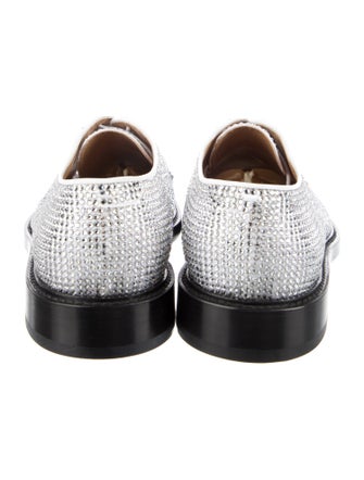 Maison Margiela Leather Crystal Embellishments Derby Shoes