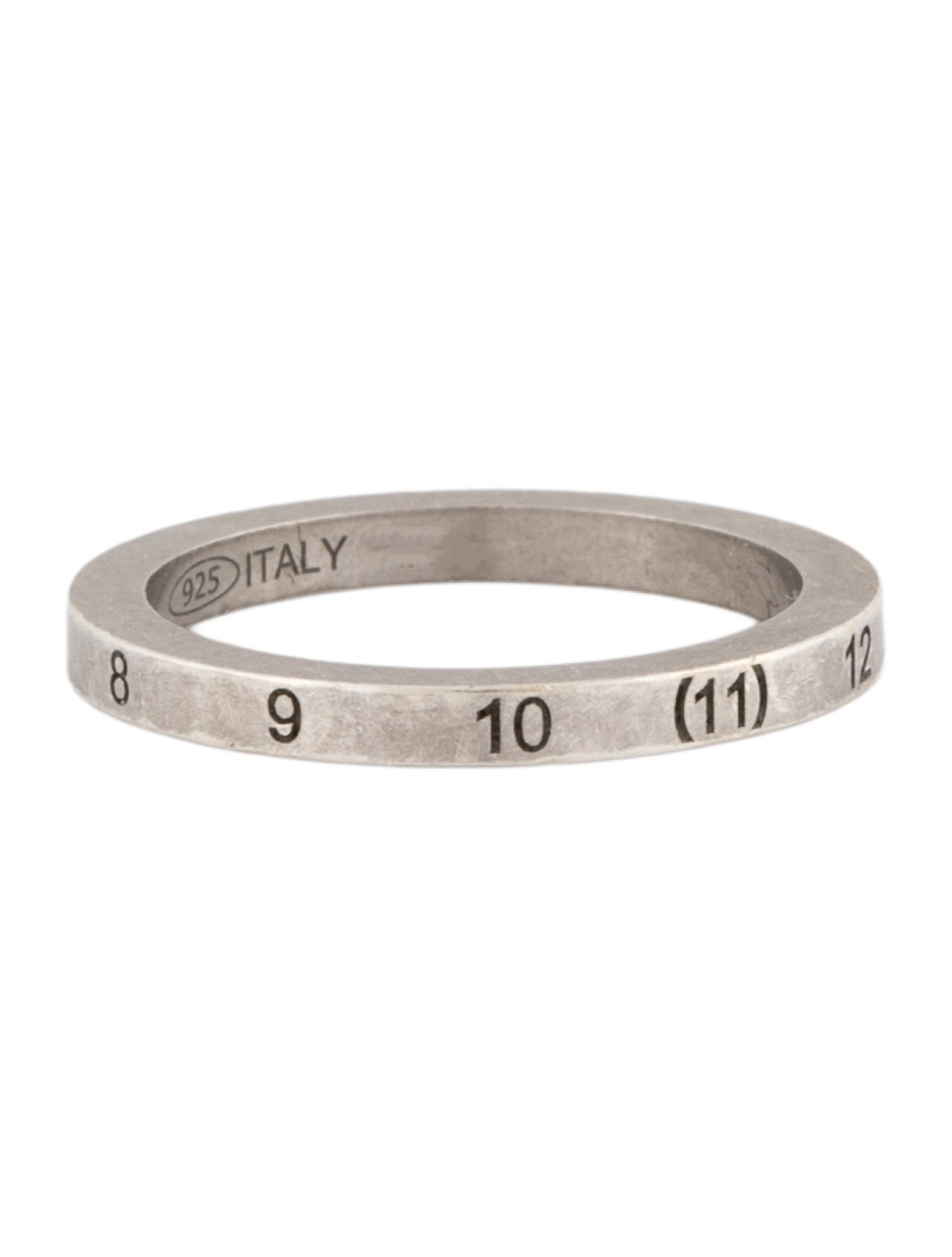 Maison Margiela Slim Engraved Numbers Band Ring