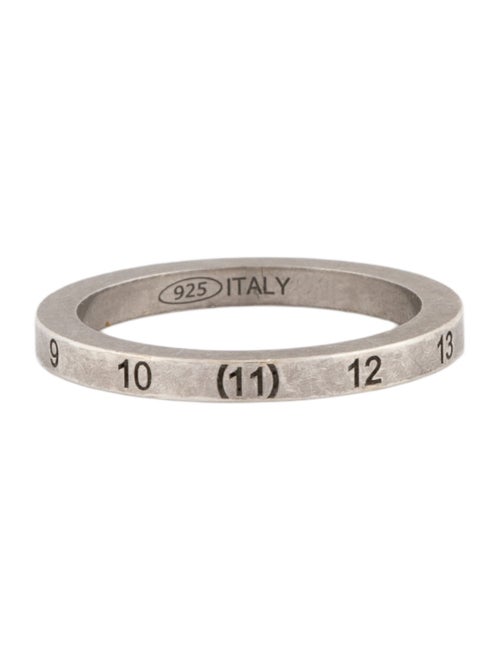 Maison Margiela Slim Engraved Numbers Band Ring