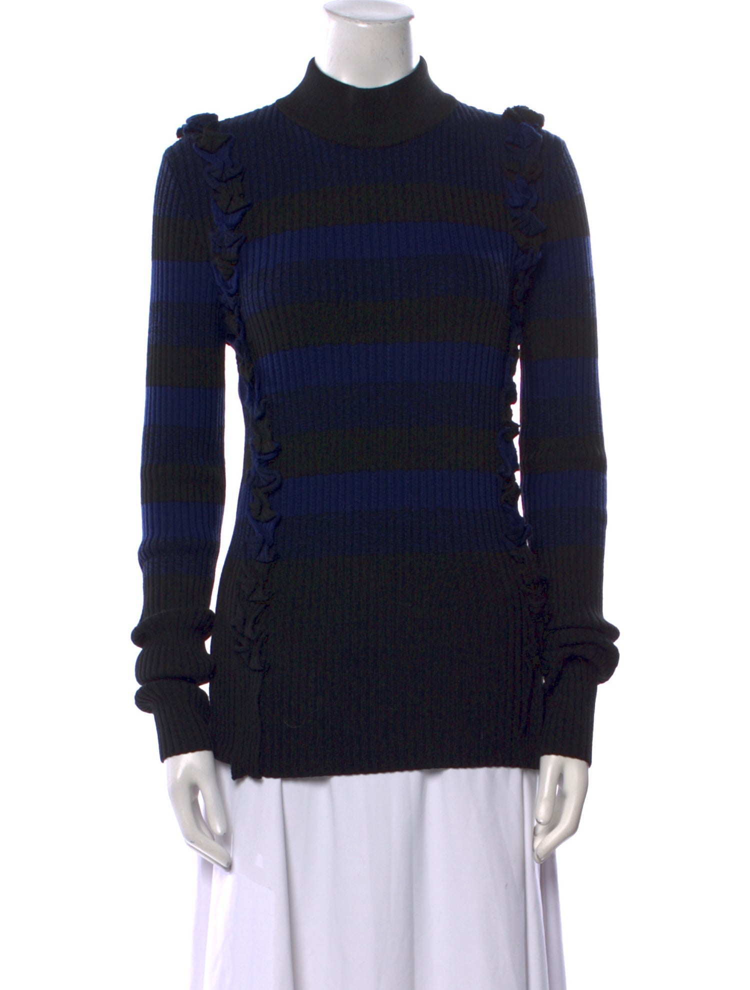 Maison Margiela 2017 Stripe Mock Neck Sweater