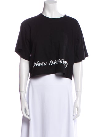 MM6 Maison Margiela Crew Neck Short Sleeve Crop Top
