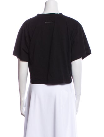 MM6 Maison Margiela Crew Neck Short Sleeve Crop Top