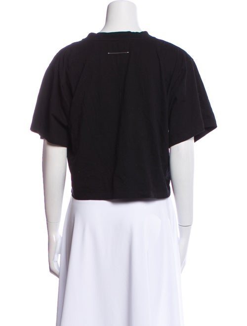 MM6 Maison Margiela Crew Neck Short Sleeve Crop Top