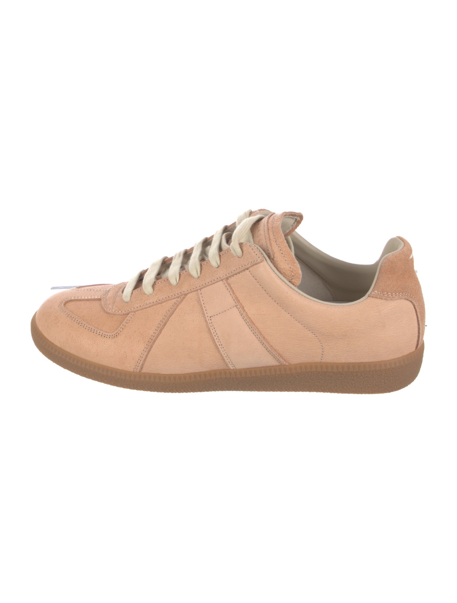 Maison Margiela Suede Colorblock Pattern Sneakers
