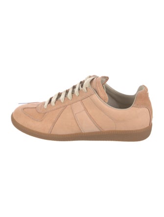 Maison Margiela Suede Colorblock Pattern Sneakers