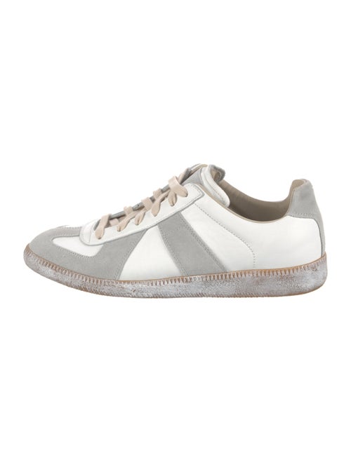 Maison Margiela Leather Colorblock Pattern Sneakers