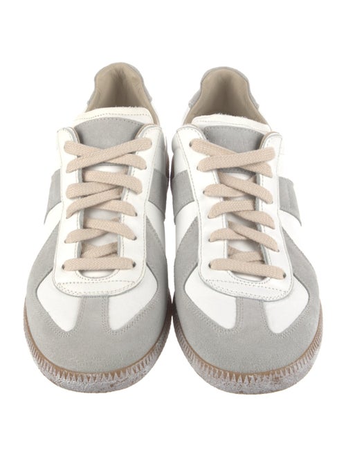 Maison Margiela Leather Colorblock Pattern Sneakers