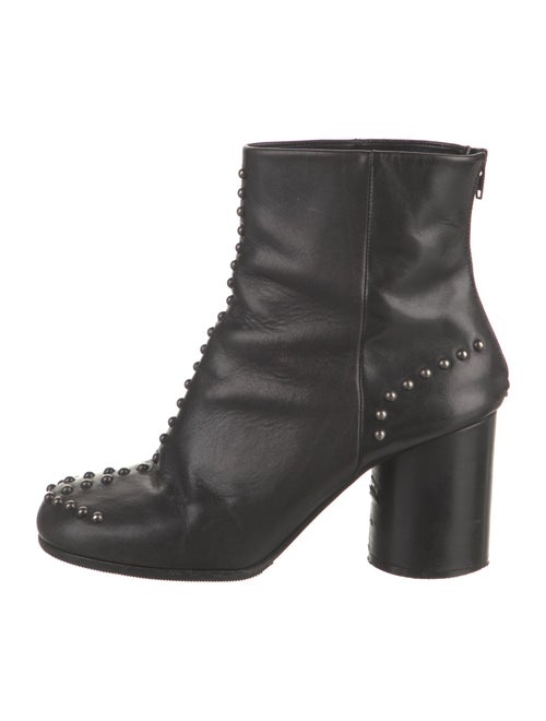 Maison Margiela Leather Studded Accents Lace-Up Boots