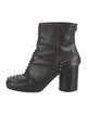 Maison Margiela Leather Studded Accents Lace-Up Boots