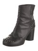 Maison Margiela Leather Studded Accents Lace-Up Boots