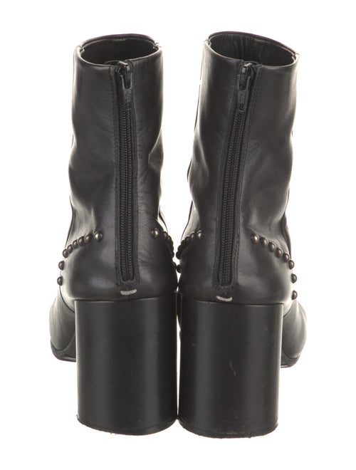 Maison Margiela Leather Studded Accents Lace-Up Boots