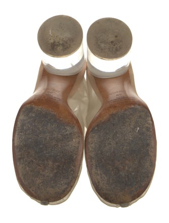 Maison Margiela Mesh Leather Trim Embellishment Boots