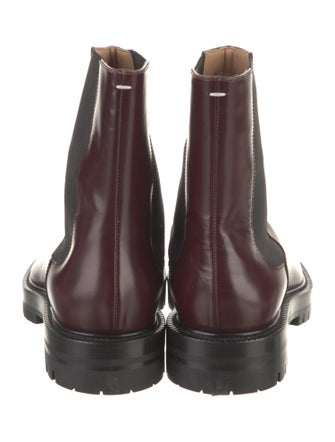 Maison Margiela Leather Cutout Accent Chelsea Boots