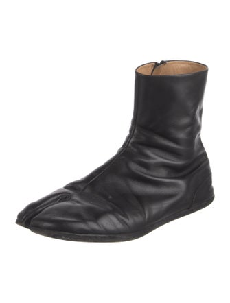 Maison Margiela Leather Cutout Accent Boots