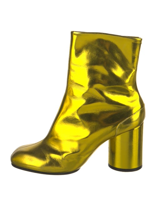 Maison Margiela Leather Glitter Accents Boots