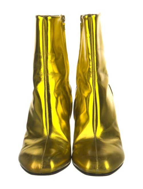 Maison Margiela Leather Glitter Accents Boots