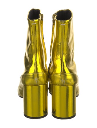 Maison Margiela Leather Glitter Accents Boots