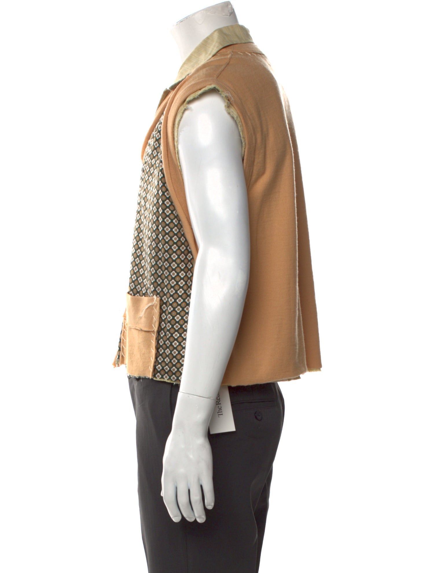 Maison Margiela 2023 Spliced Irregular Stripe Sleeveless 'Yellow' Shirt