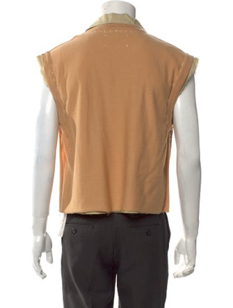 Maison Margiela 2023 Spliced Irregular Stripe Sleeveless 'Yellow' Shirt