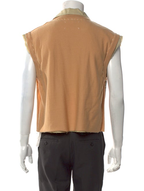 Maison Margiela 2023 Spliced Irregular Stripe Sleeveless 'Yellow' Shirt