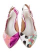 Maison Margiela Leather Printed Slingback Pumps