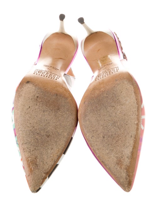 Maison Margiela Leather Printed Slingback Pumps