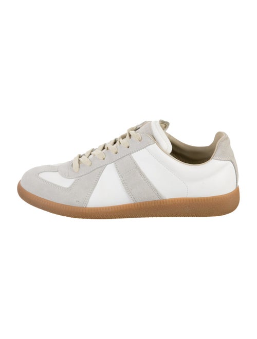 Maison Margiela Leather Colorblock Pattern Sneakers