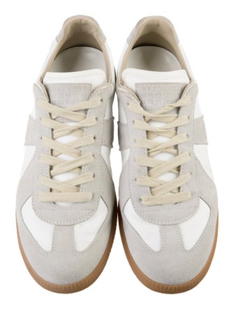 Maison Margiela Leather Colorblock Pattern Sneakers