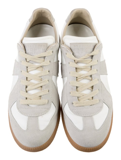 Maison Margiela Leather Colorblock Pattern Sneakers