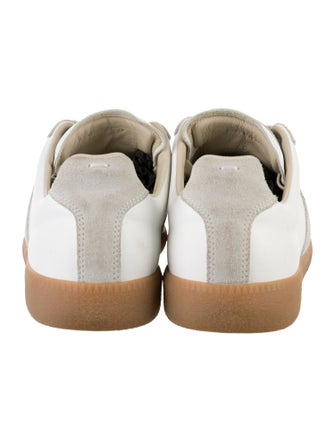 Maison Margiela Leather Colorblock Pattern Sneakers