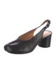 Maison Margiela Leather Bow Accents Slingback Pumps