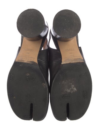 Maison Margiela Leather Bow Accents Slingback Pumps