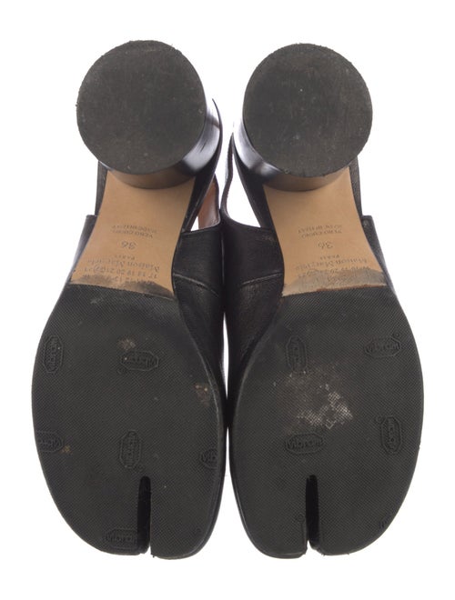 Maison Margiela Leather Bow Accents Slingback Pumps
