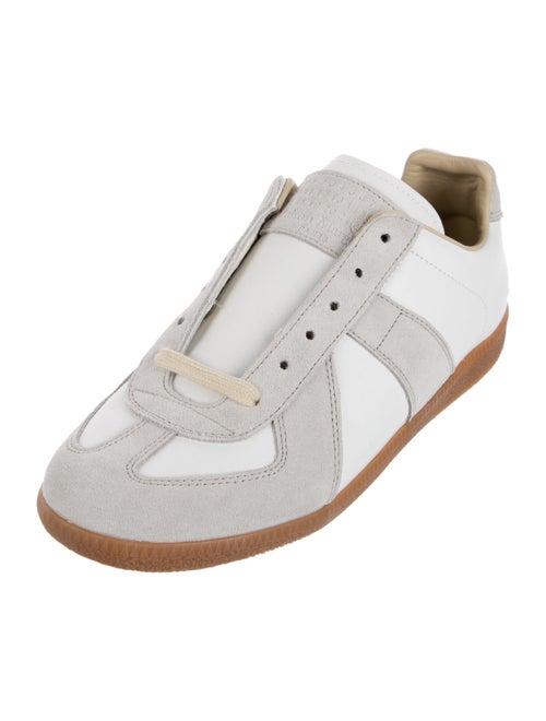 Maison Margiela Leather Colorblock Pattern Sneakers