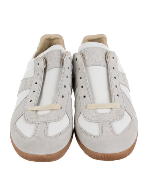 Maison Margiela Leather Colorblock Pattern Sneakers