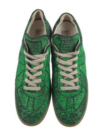 Maison Margiela Leather Printed Sneakers