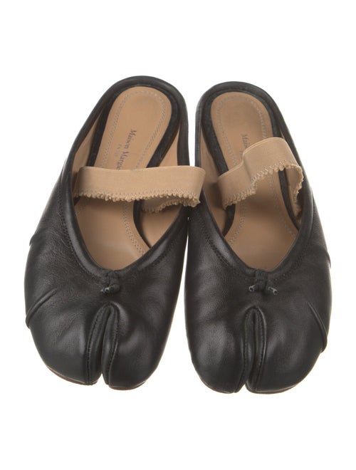 Maison Margiela Leather Ruffle Embellishment Mules