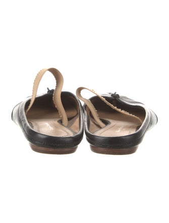 Maison Margiela Leather Ruffle Embellishment Mules