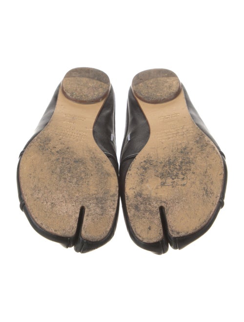 Maison Margiela Leather Ruffle Embellishment Mules