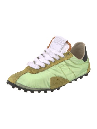 Maison Margiela Suede Colorblock Pattern Sneakers