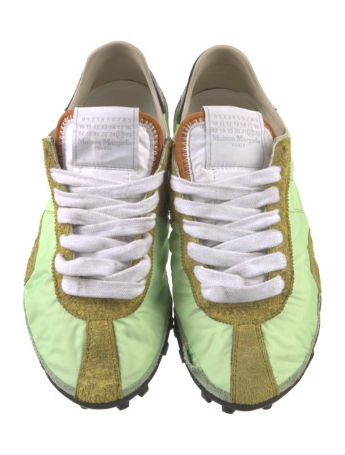Maison Margiela Suede Colorblock Pattern Sneakers