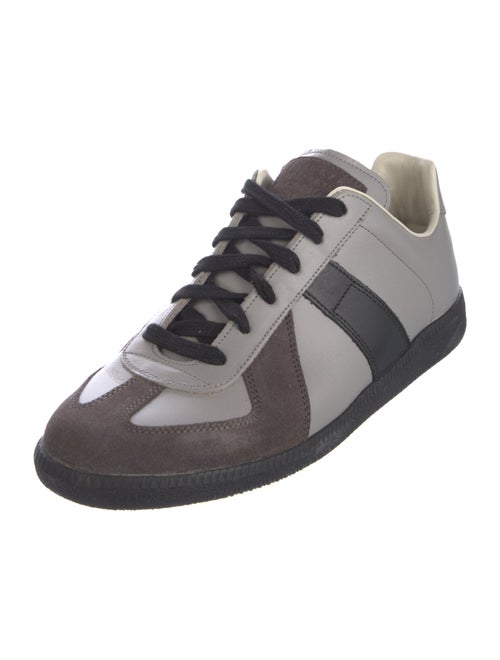 Maison Margiela Leather Colorblock Pattern Sneakers
