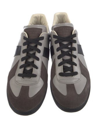 Maison Margiela Leather Colorblock Pattern Sneakers