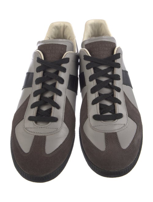 Maison Margiela Leather Colorblock Pattern Sneakers
