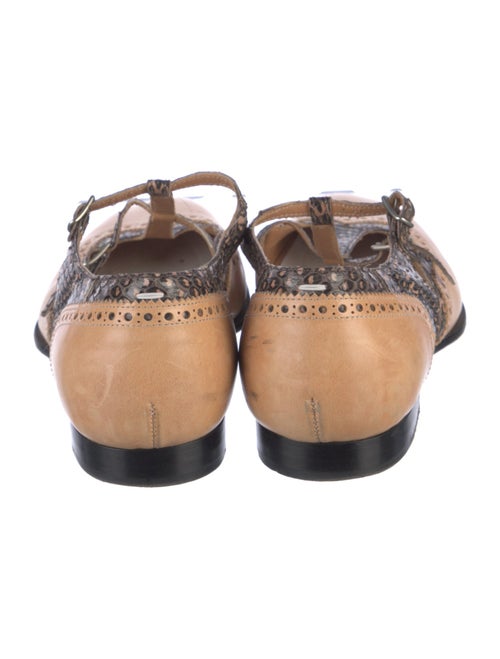 Maison Margiela Leather Animal Print Oxfords