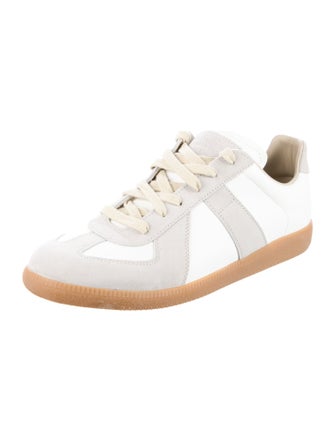 Maison Margiela Leather Colorblock Pattern Sneakers